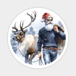 Santa's stroll Magnet